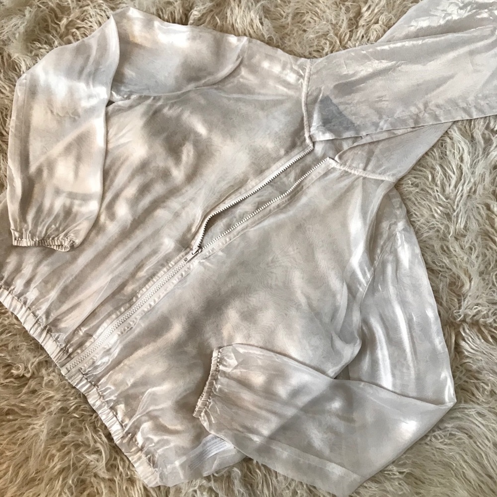 Forever 21 sheer gold windbreaker